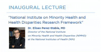 Eliseo Perez-Stable, MD, lecture graphic